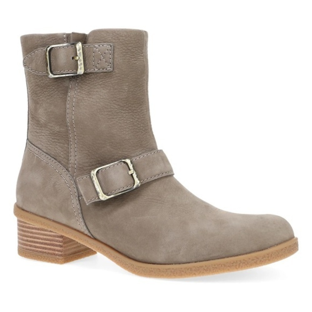 NEW DANSKO Delphine leather boot bootie 36 stone waterproof FREE BONUS TOTE!! - Picture 2 of 11